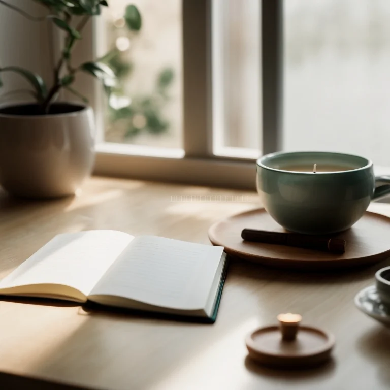 Journaling at a desk during the day